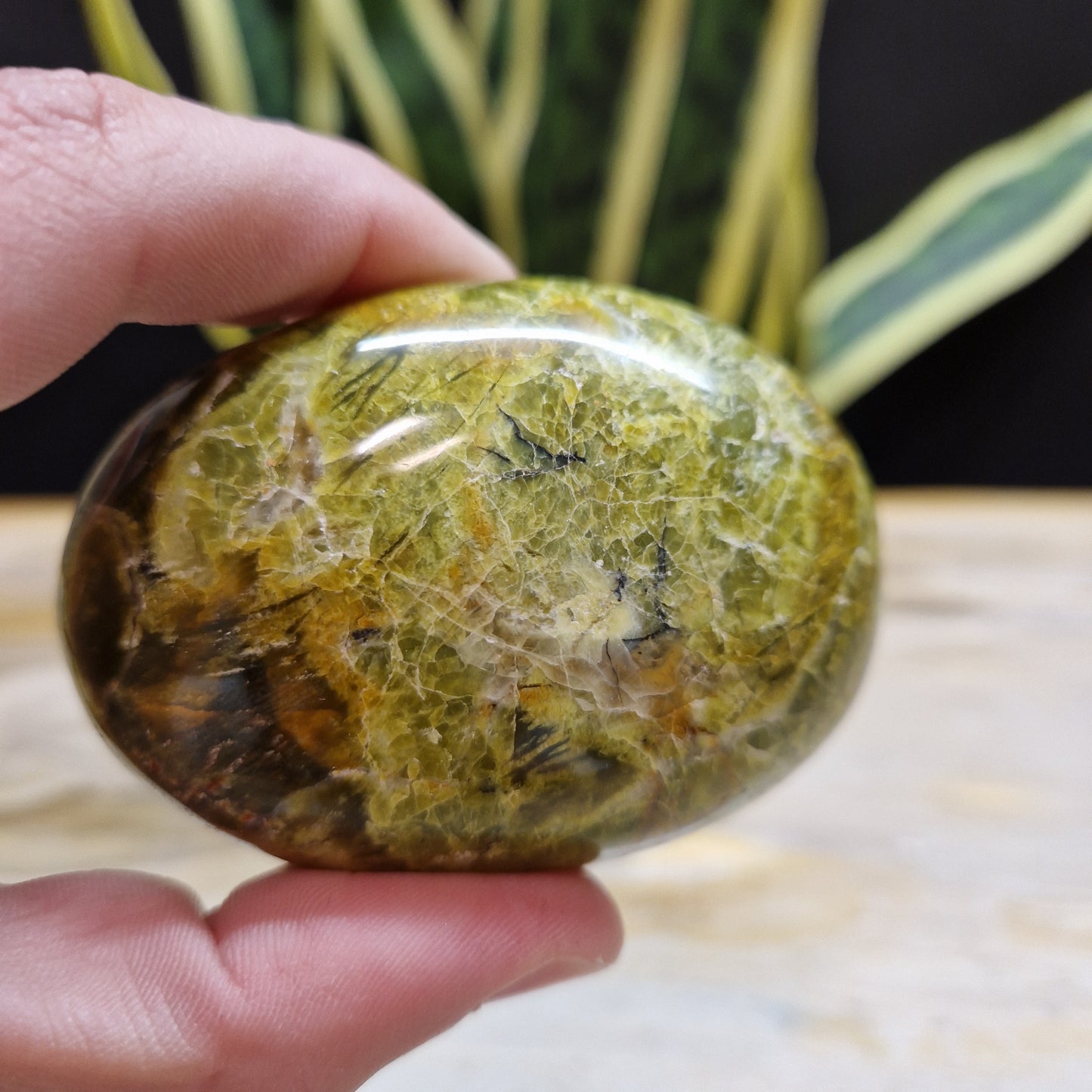 Groene opaal handstenen
