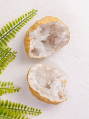 Bergkristal geode paar