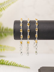 Zilveren citrien armband ovaal