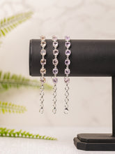 Zilveren ametrien armband rond