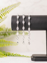 Zilveren rozenkwarts armband facet ovaal