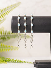 Zilveren larimar armband ovaal