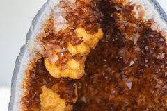 Gebrande amethist geode paar