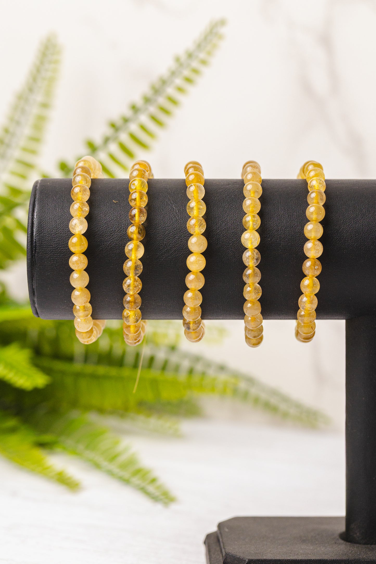 Rutielkwarts armband rond 6mm - 3e gratis