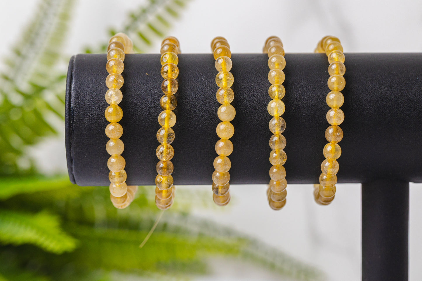 Rutielkwarts armband rond 6mm - 3e gratis