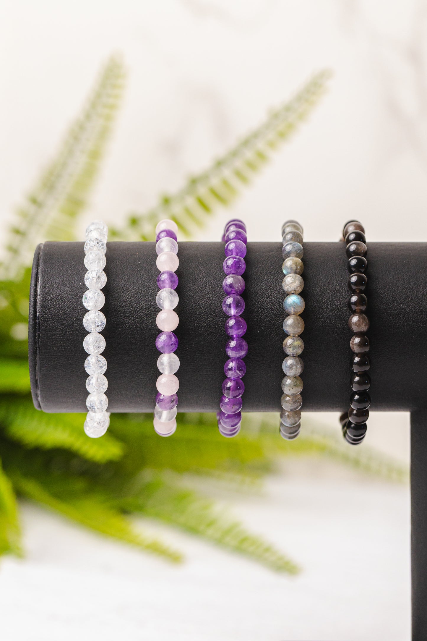 Div. soorten kogelarmbanden 6mm - 3e gratis
