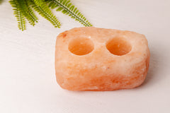 Dubbel ruw zoutsteen theelichthouder 3 für 20 €