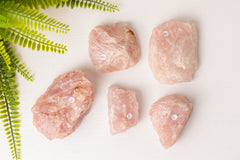 Ruwe Rozenkwarts stukken