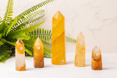 Limoniet kwarts punten