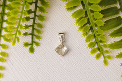 Zilveren groene amethist hanger