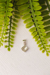 Zilveren groene amethist hanger