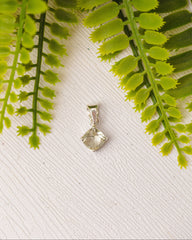 Zilveren groene amethist hanger