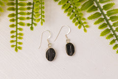 Zilveren zwarte toermalijn oorbellen