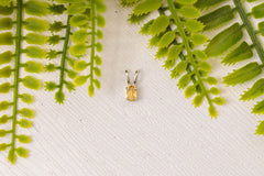 Zilveren citrien druppel hanger