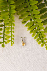 Zilveren citrien druppel hanger