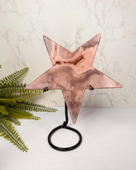 Roze Amethist Ster op standaard
