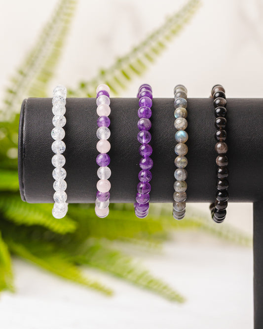 Div. soorten kogelarmbanden 6mm - 3e gratis