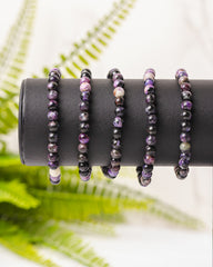 Charoiet armband rond 6mm - 3e gratis