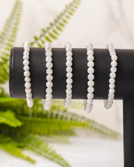 Regenboog maansteen armband rond 6mm - 3e gratis