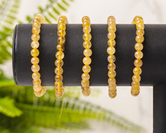 Rutielkwarts armband rond 6mm - 3e gratis