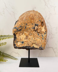 Agaat geode op standaard