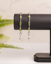 Zilveren peridot armband ovaal