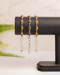 Zilveren tijgeroog armband rond