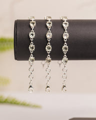 Zilveren groene amethist armband rond