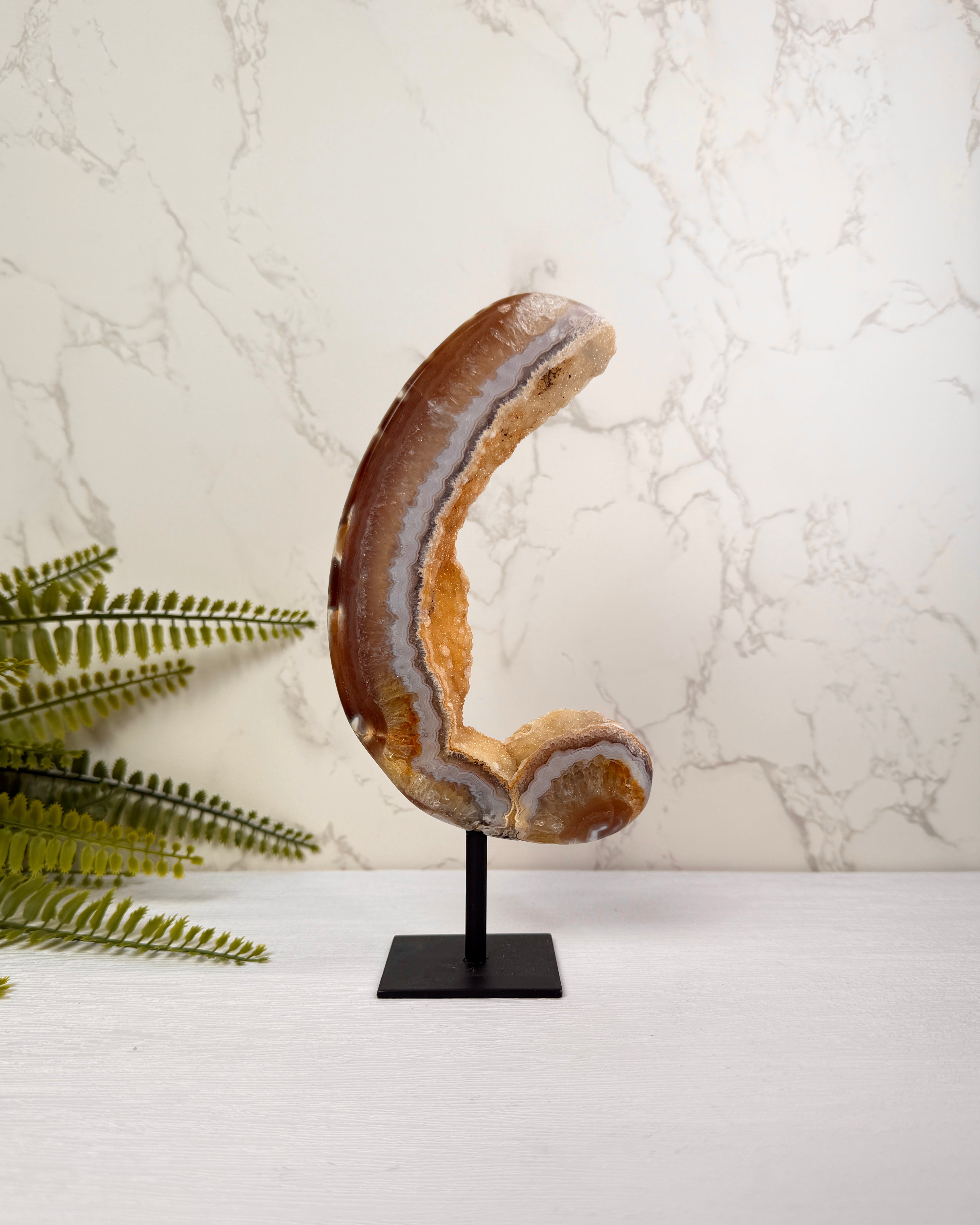 Orca Druzy Agaat op Standaard