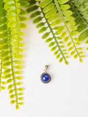 Zilveren lapis lazulli hanger