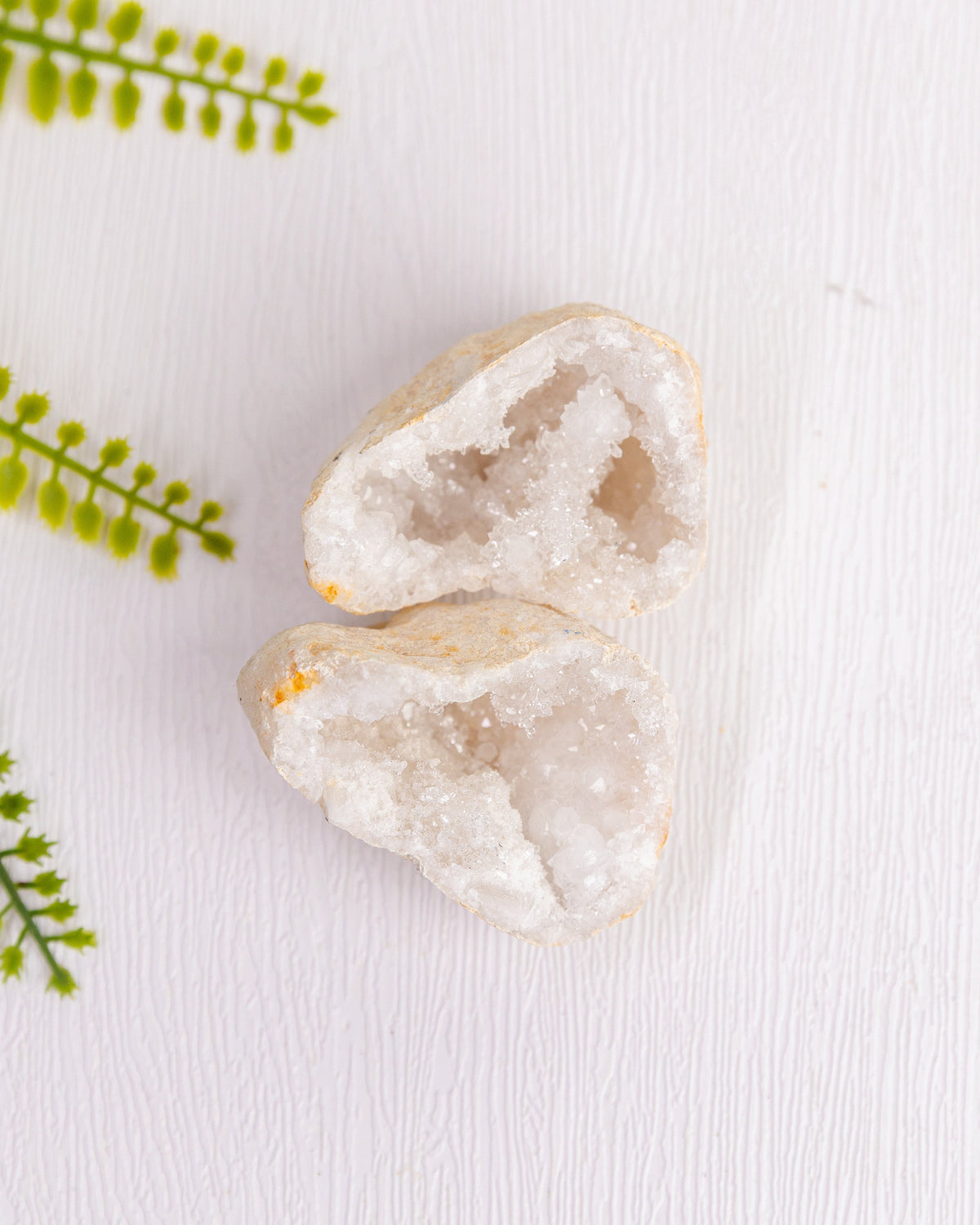 Bergkristal geode paar klein