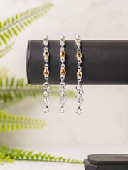 Zilveren citrien armband druppel klein