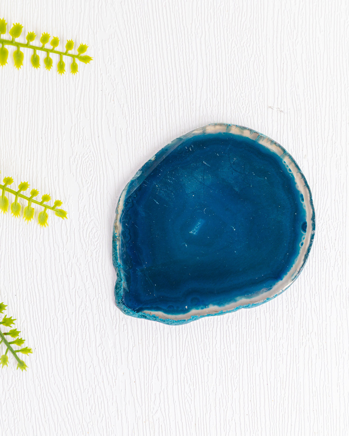 Mini agaatschijf blauw