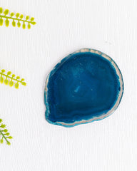 Mini agaatschijf blauw