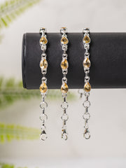 Zilveren citrien armband druppel groot