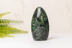 Kambaba jaspis (eldariet) sculpturen