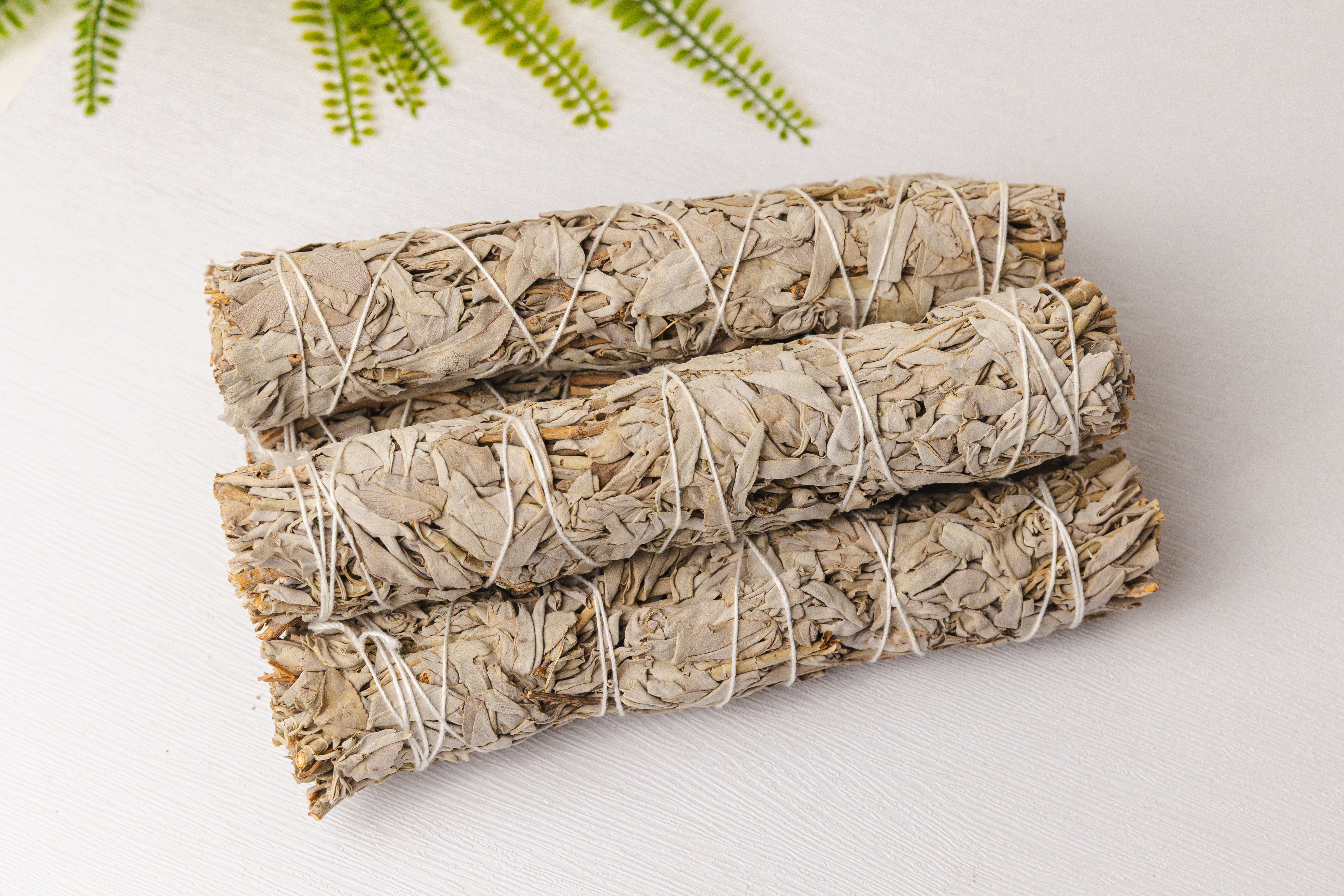 Witte salie smudge stick - 20 cm