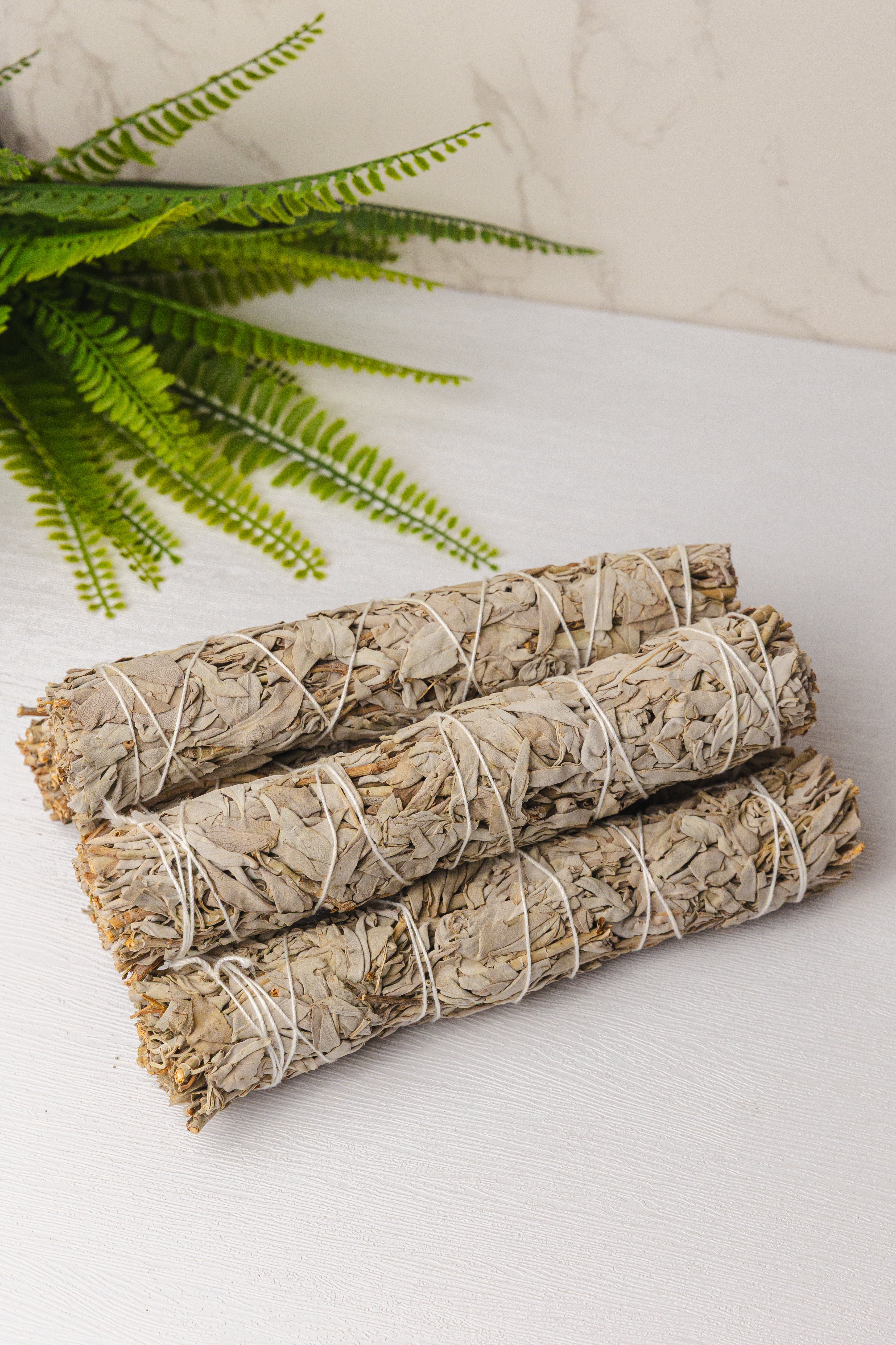 Witte salie smudge stick - 20 cm