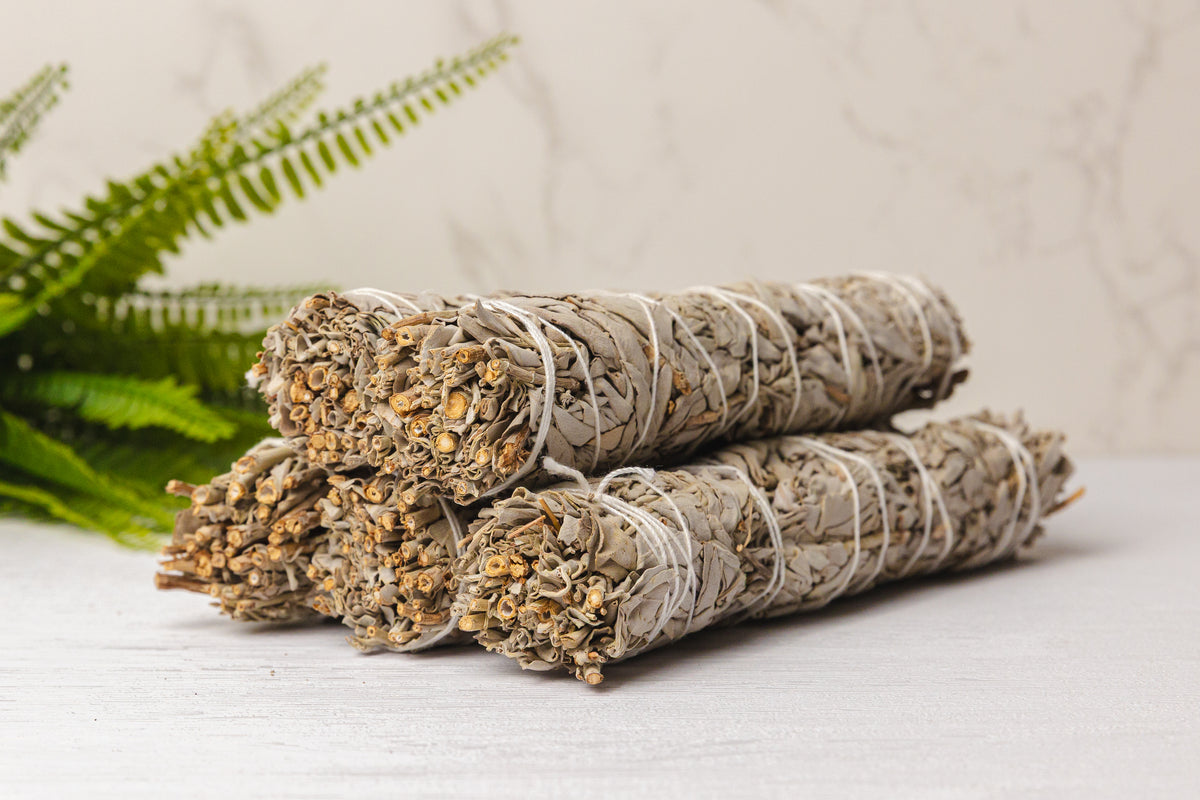 Witte salie smudge stick - 20 cm