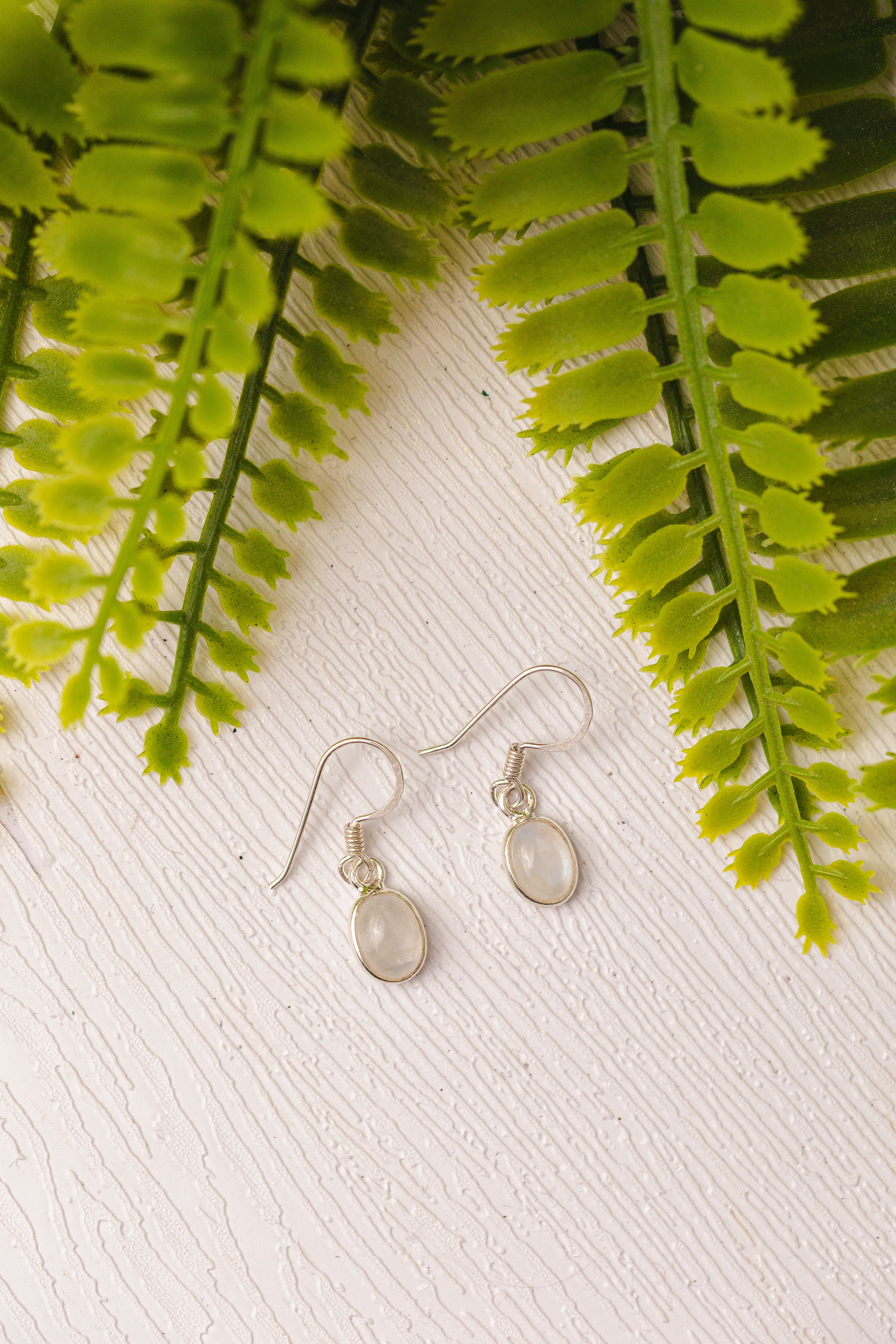 Zilveren maansteen oorbellen