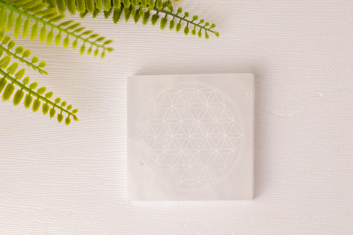 Seleniet onderzetter met print