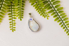 Zilveren maansteen druppel hanger