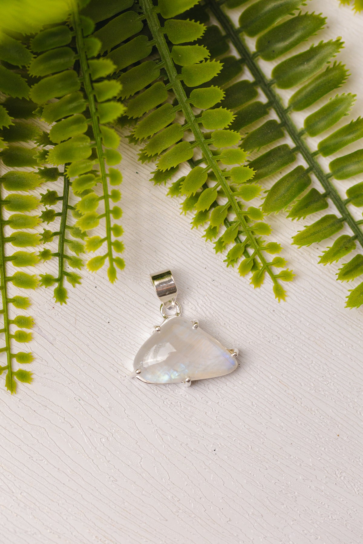 Zilveren maansteen hanger