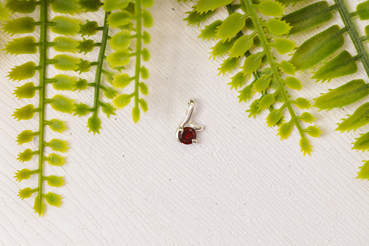 Zilveren hanger mini - amethist, citrien en granaat
