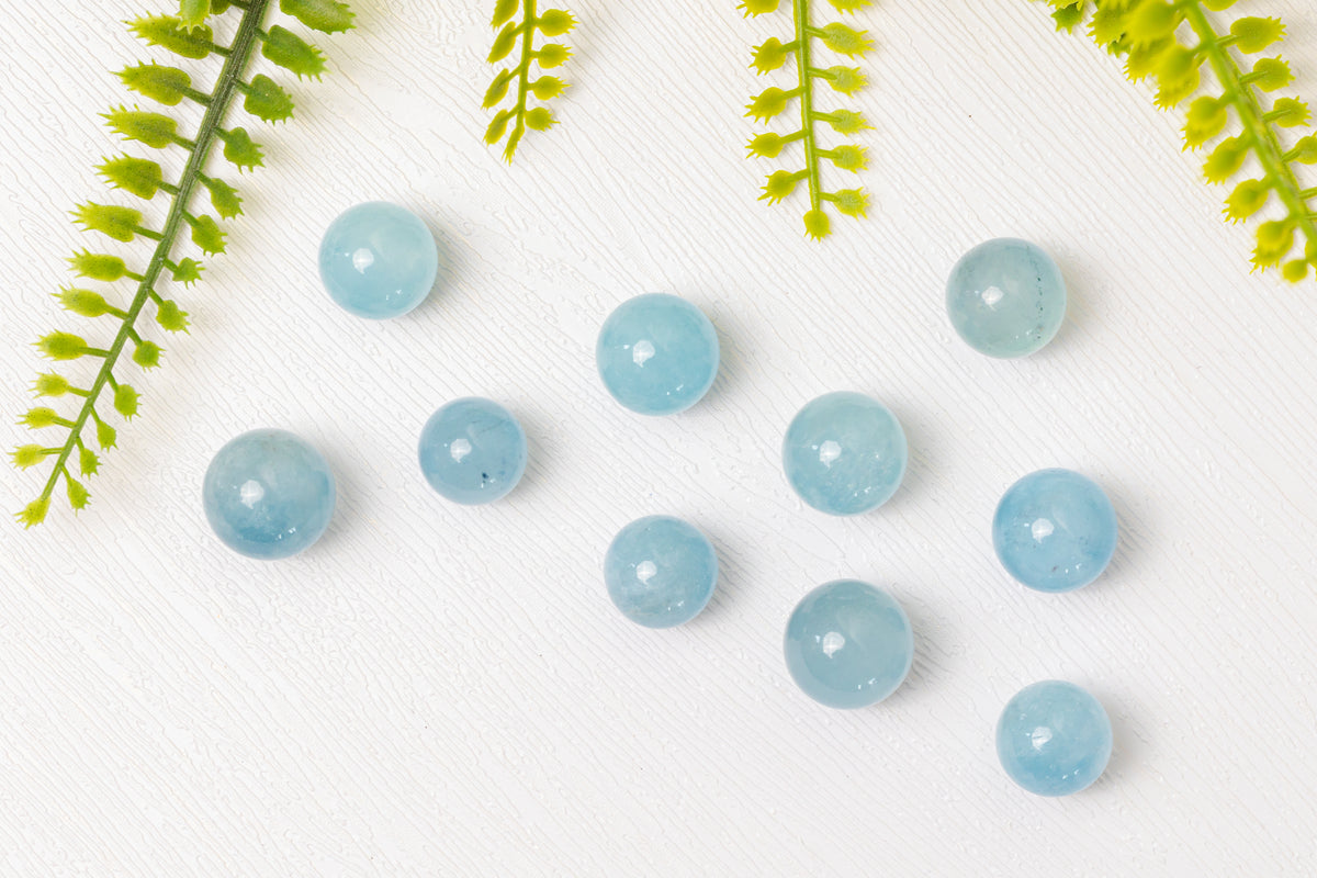 Aquamarijn bolletjes