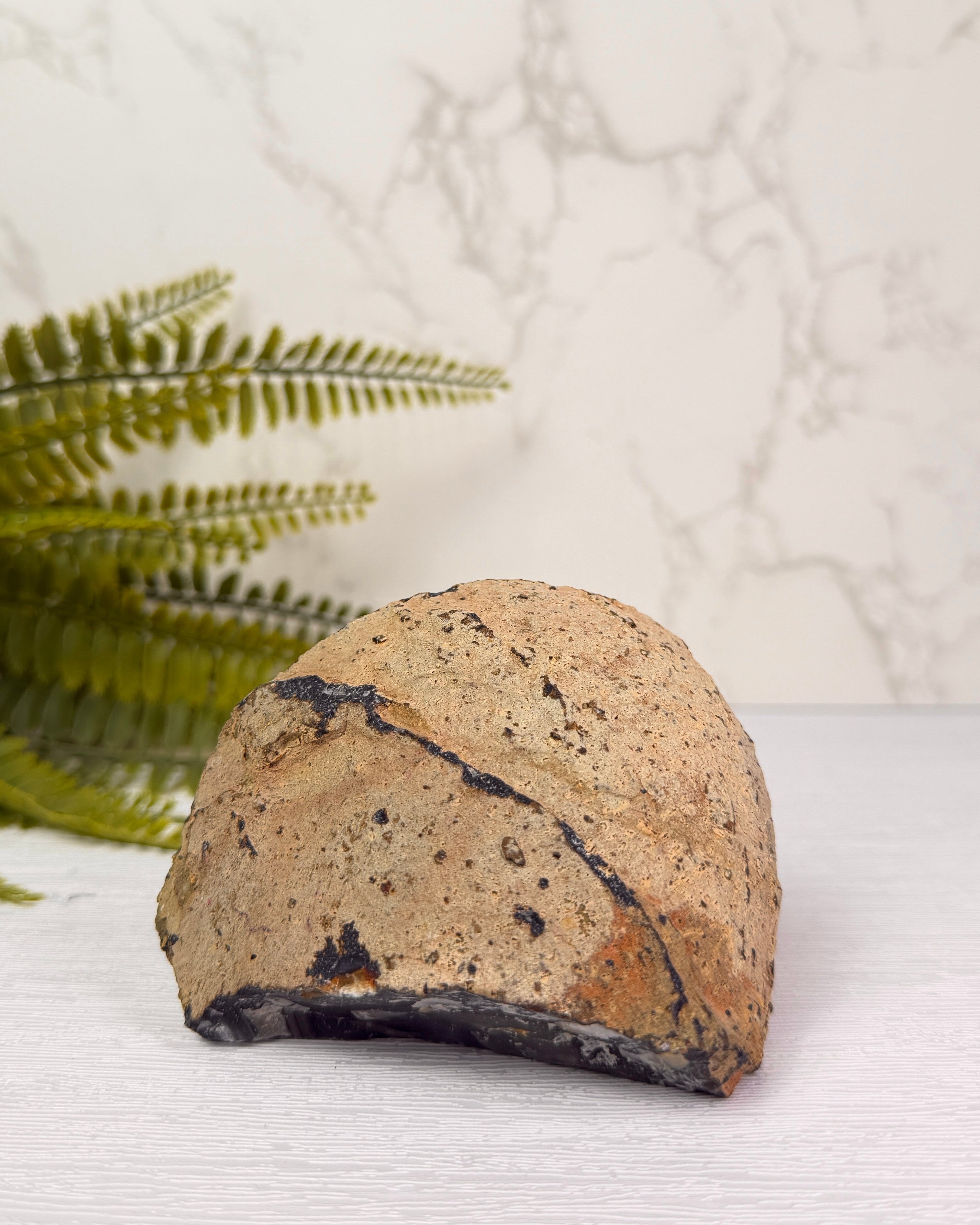 Agaat cutbase met geode