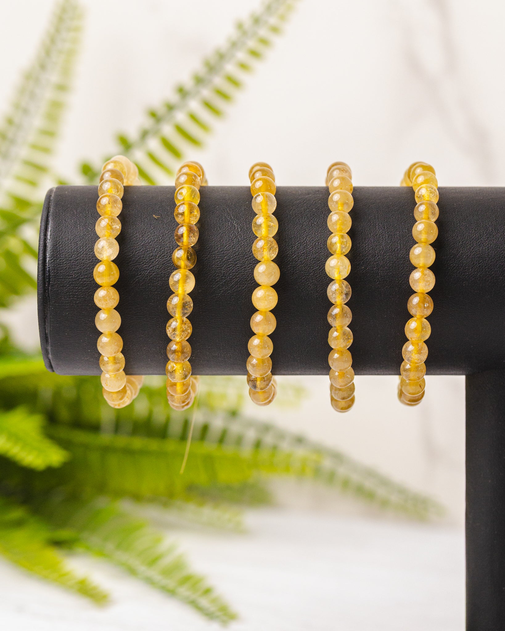 Rutielkwarts armband rond 6mm - 3e gratis