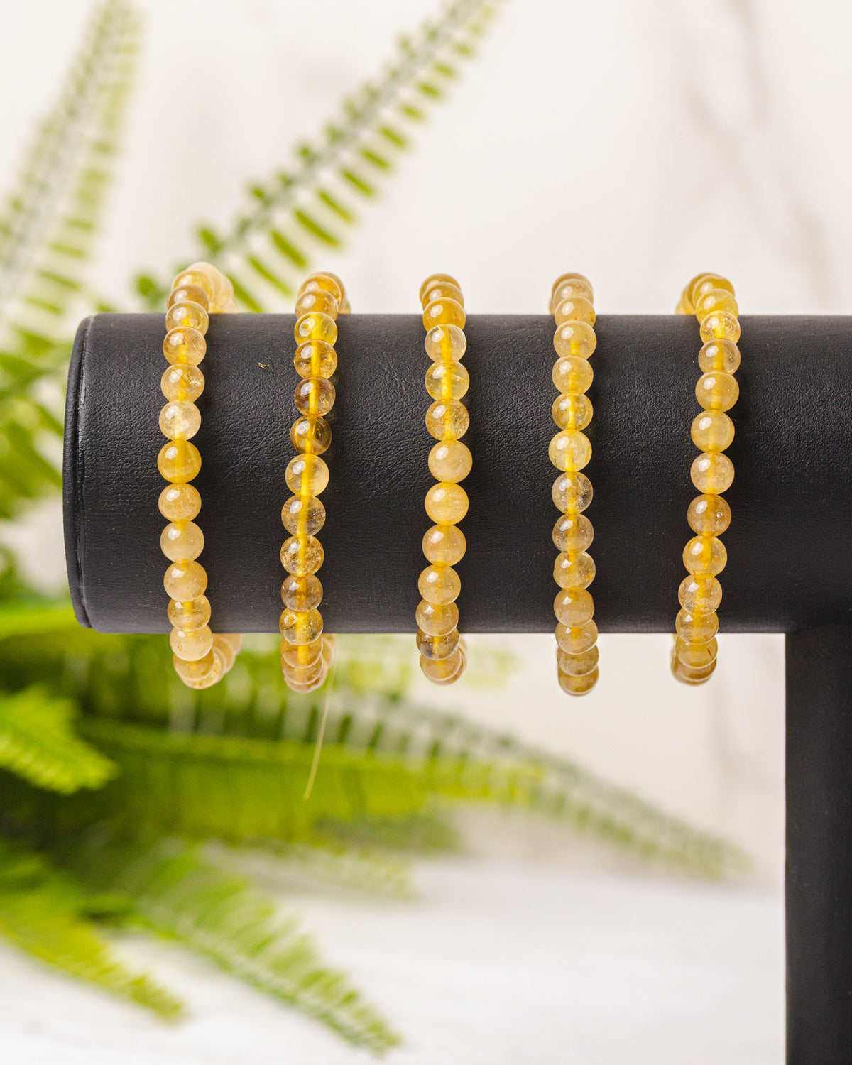 Rutielkwarts armband rond 6mm - 3e gratis