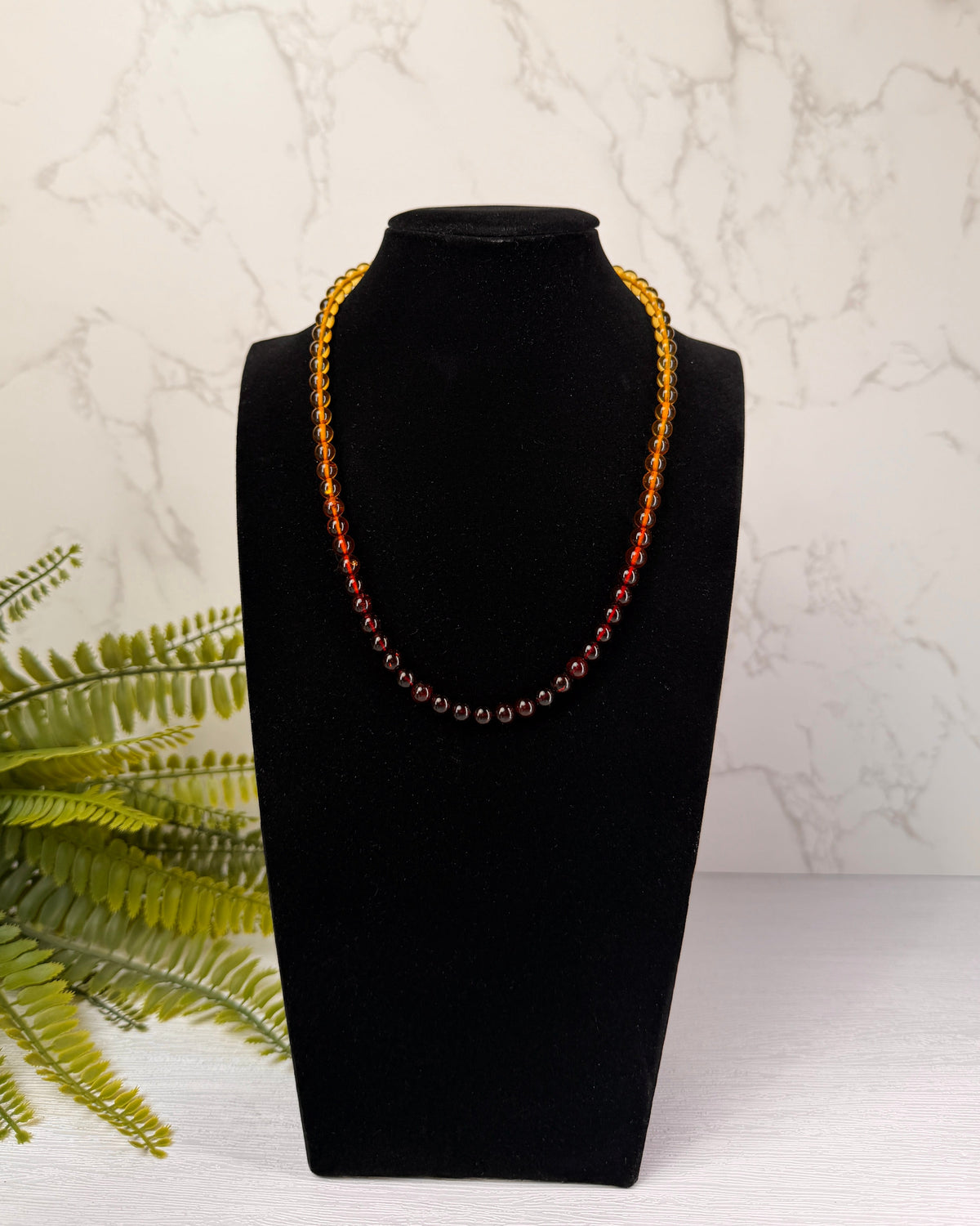 Barnsteen Ketting met Kleuroverloop