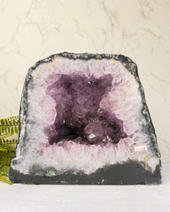 Amethist Geode met Mosagaat